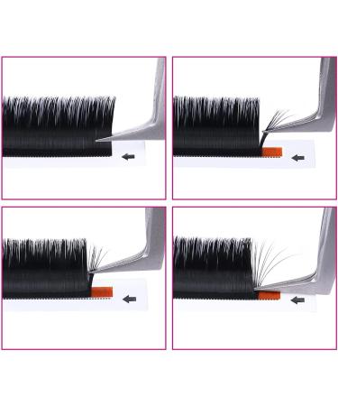 Fadlash Easy Fan J Curl 0.05 Russian Eyelash Extensions 15-20mm - Natural Look, Self Fanning, Automatic Blooming | 0.05-J - Buy Online on SooperMarket.com