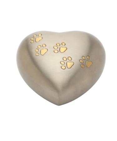 URNS UK Hertford Heart Cremation Ashes Urn Range 5 Inch Pewter