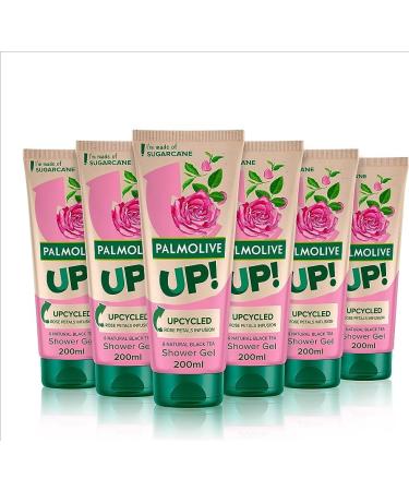 Palmolive Up. Upcycled Rose Petals Infusion and Natural Black Tea Shower Gel 200ml 6 pack