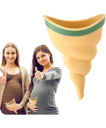 Female Urination Device - 1/2 Female Urinal Reusable Women Pee Funnel Portable Conch Ladies Standing Urinal Soft Conch Type Women Standing up to Pee Funnel Camping Hygiene Sanitation Products yellow - Buy Online on SooperMarket.com