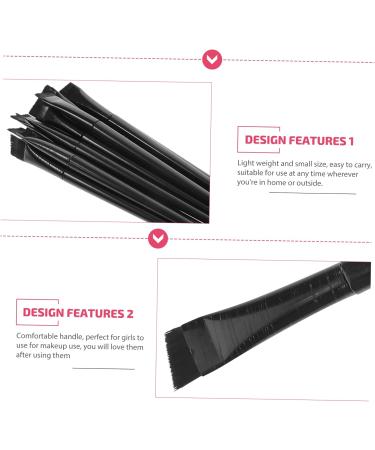 PLAFOPE 12pcs Practical Eyeliner Brush Eye Liner Makeup Brush Angled Eyebrow Brush Eye Liner Brush 15.5x1.2x0.6cm Black - Buy Online on SooperMarket.com