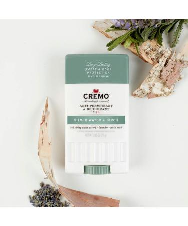 Cremo Anti-Perspirant & Deodorant No. 10 - Silver Water & Birch, 2.65 oz (75 g) | Long-Lasting Protection - Buy Online on SooperMarket.com