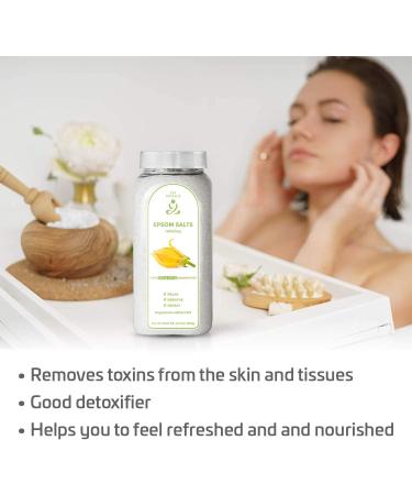 Zen Rituals Epsom Bath Salts Ylang Ylang - 1 KG | Pure Magnesium Sulphate | Relaxing International Shipping - Buy Online on SooperMarket.com
