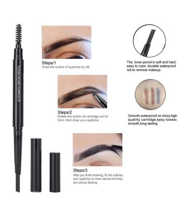 5 Colors Waterproof Eyebrow Pen - Long Lasting Gel & Triangular Tip Brush for Perfect Eyebrow Makeup - Buy Online on SooperMarket.com