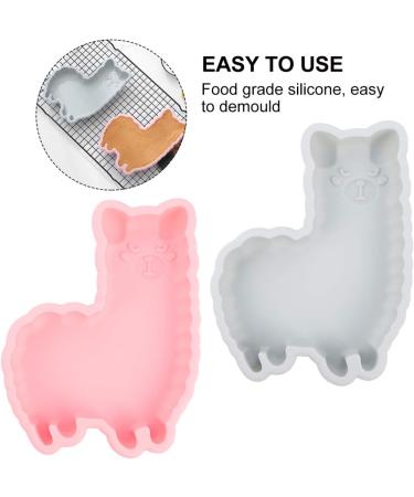 2pcs Silicone Mold DIY Mold Treat Silicone Ice Cube Trays Animal Cake Fudge Making Mold Dessert Silicone Loaf Alpaca Candy Mold De para Gelatinas Fondant Silica Gel Chiffon Cartoon 21.2X16.2X3CM Assorted Color 3 - Buy Online on SooperMarket.com