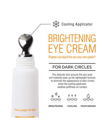 Epielle Brightening Eye Cream: Anti-Aging Serum for Dark Circles & Wrinkles - Cooling Applicator | Mother's Day Gift - Buy Online on SooperMarket.com