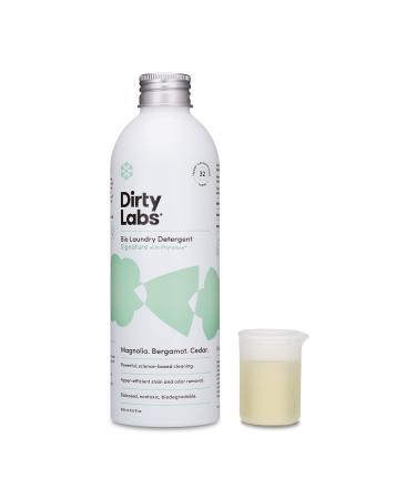Dirty Labs | Signature Scent | Bio-Liquid Laundry Detergent | 32 Loads (8.6 fl oz) | Hyper-Concentrated | High Efficiency & Standard Machine Washing | Nontoxic, Biodegradable | Stain & Odor Removal Signature (Magnolia. Bergamot. Cedar) 8.6 Fl Oz (Pack of 