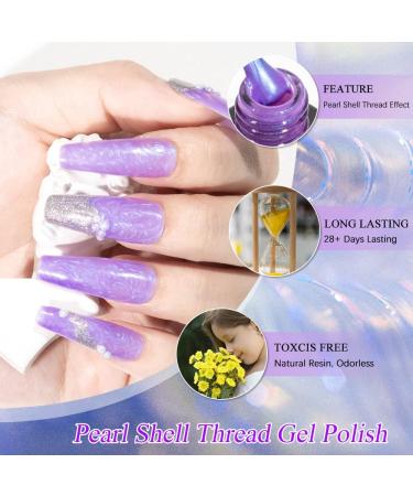MIZHSE Glitter Gel Nail Polish Kit - 6 Shimmering Colors with Nail Pen - 7ml*6 - Soak Off UV LED Lamp Included - Buy Online on SooperMarket.com