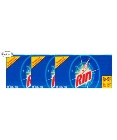 Rin Detergent Bar (250g Approx.) (Pack of 3) Packaging May Vary