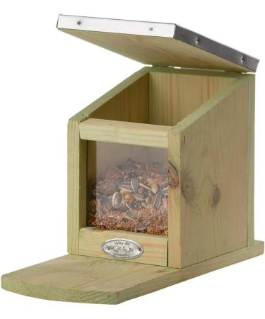 Squirrel Nut Feeder Zinc Roof Pinewood FSC 100% Wildlife Garden - Buy Online on SooperMarket.com