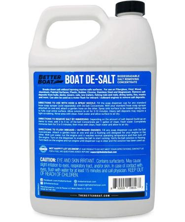 Boat De-Salt Concentrate - 1 Gallon Salt Remover & Engine Cleaner for Marine Boats - Winterize & Wash Off Salt with or Without Mixer Flush Kit - Buy Online on SooperMarket.com