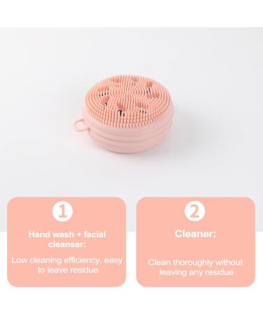 Silicone Face Massager Brush Super Soft Face Scrub Brush with Soft Bristles Smart Face Scrubber Exfoliator Manual Face Wash Scrub for Face Skincare Anti Agging Skin Cleanser Makeup Tool Pink - Buy Online on SooperMarket.com