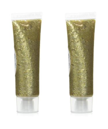 Eulenspiegel - Glitter Gel Body Glitter Body Glitter Make-up Carnival Festival (Pack of 2) Classic Gold 18 ml (Pack of 2)