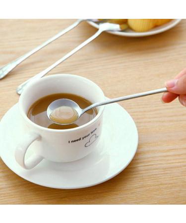 BCDlily Stainless Steel Dinner Spoons Long Handle Tea Coffee Spoons Cutlery Tableware Home Kitchen Dessert Spoon Gift (Silver 2) - Buy Online on SooperMarket.com
