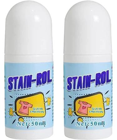 Portable Stain Remover Roller-Ball No-wash Instant Stain Remover Pen Emergency Stain Remover Roller-ball Cleaner Magic Stain Remover Rolling Bead (2pcs)