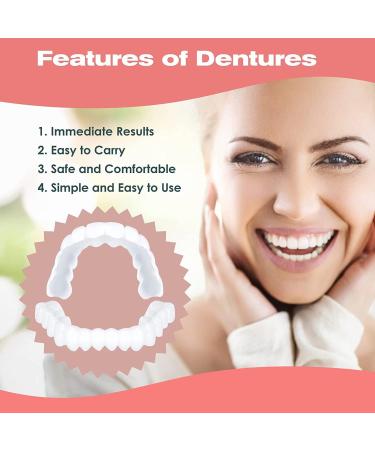 Natural Shade Fake Teeth Veneers Set for Upper and Lower Jaw 6pcs Cosmetic Dentures for Christmas and Daily Use - Buy Online on SooperMarket.com