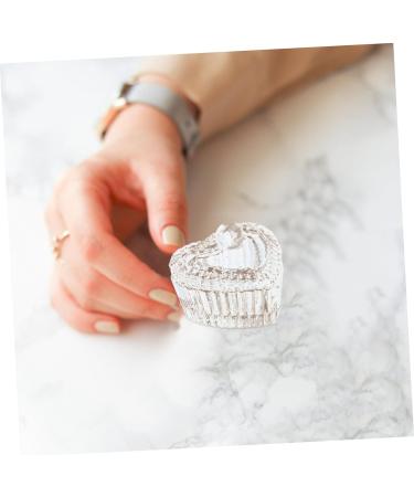 POPETPOP 2pcs Crystal Glass Stained Glass Acrylic Liquid Bowl Nail Tech Accessories Crystal Heart Shape Glassware Jewelry Holder Mini Nail Polish Bowl With Cover Washing up medium Assorted Color - Buy Online on SooperMarket.com