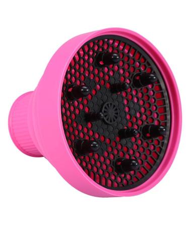 Hair Blower Diffuser Hairdryer Cover Styling Foldable Folding Collapsible Silicone Hairdressing Tool Attachment for Natural Wavy Fine Thick Hair for Home Barbershop Hairdressing Salon(Pink)