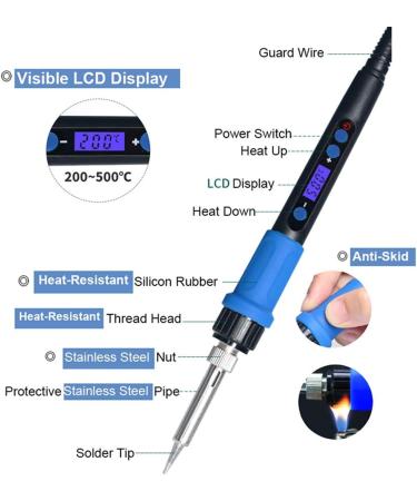 112PCS Calegency Wood Burning Kit - Digital LCD Display Pyrography Pen Set for Wooden Crafts - Buy Online on SooperMarket.com