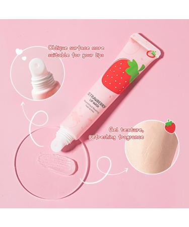 Lip Sleeping Mask Strawberry Lip Balm Overnight Lip Masks Skincare Lip Oils Moisturizing Lip Balm Stick Lip Plumper Lip Moisturiser for Dry Chapped Peeling Cracked Lips Fades Lip Lines - Buy Online on SooperMarket.com