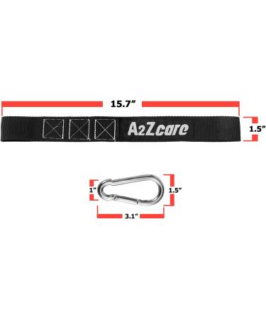 A2ZCARE Battle Rope Anchor Kit with Stainless Steel Snap Hook and Reinforced Straps - Includes Exercise Guide for Easy Setup - Buy Online on SooperMarket.com