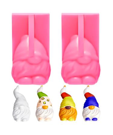 Silicone Gnome Mold 3D Gnome Mold Epoxy Dwarf Plaster Mold for Soap DIY Paint Your Own Gnome Resin Making  Wax  Ceramic Polymer Clay(1 Piece)