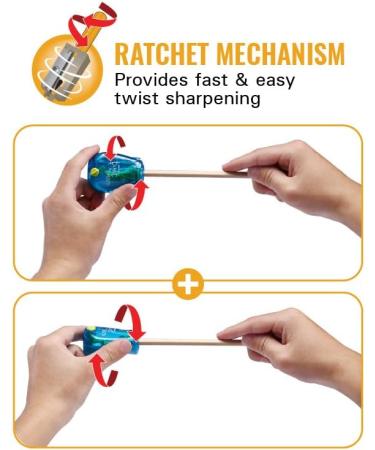 Bostitch Office Twist-N-Sharp Manual Pencil Sharpener Easy Open Tray Perfect for Kids Works with Colored Pencils & Makeup Pencils 3-Pack 3 Pack - Buy Online on SooperMarket.com