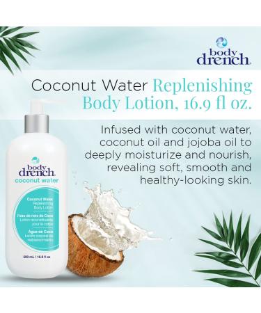 Body Drench Coconut Water Replenishing Body Lotion 16.9 Fl Oz - For All Skin Types - Crisp Coconut Scent - Pack of 1 - Buy Online on SooperMarket.com