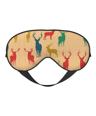 SSIMOO Deer Show Soft Sleep Eye Mask Female Breathable Eye Patch Perfect for Travel and Relaxation Black