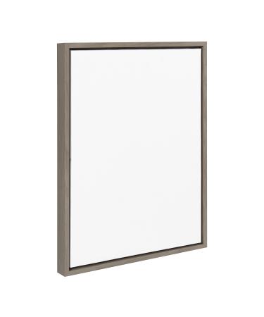Kate and Laurel Blank Framed Canvas for Wall, 18 x 24, Gray, Sleek Modern Empty Canvas for Painting Your Own Art, Premium Canvas Already Framed Gray 18x24