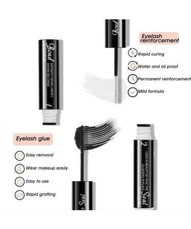 FunnAura 2 in 1 Bond and Seal Lash Glue Waterproof Cluster Lash Glue Strong Hold 72 Hours with a Tweezers - Buy Online on SooperMarket.com