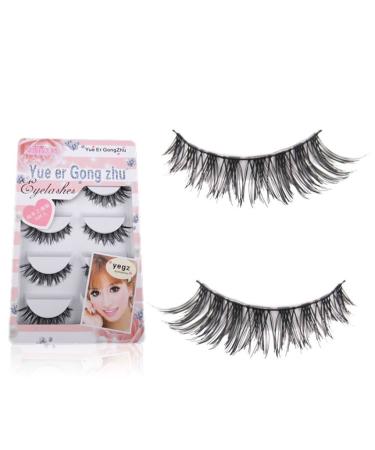 Premium 5 Pairs Fake Eyelashes Natural Handmade Eyelashes Cotton Infarct Cross Long Thick 3D Faux Eyelashes