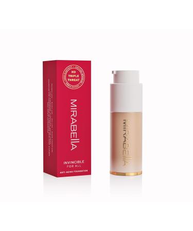 Mirabella Invincible HD Liquid Foundation - Anti-Aging Full Coverage Makeup for All Skin Types (Medium M150) - Moisturizing & Lightweight Foundation for Lasting Beauty - Buy Online on SooperMarket.com
