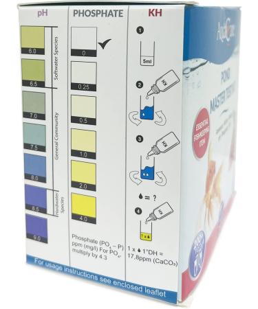 AquaCare 6 in 1 Master Test Kit for Freshwater Aquariums - Tests for Ammonia, Nitrite, Nitrate, pH, Phosphate, and KH - Buy Online on SooperMarket.com