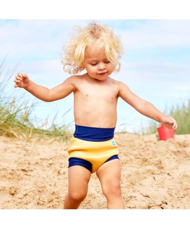 Splash About Happy Nappy Reusable Swim Nappy - Yellow/Navy (3-6 Months) - Buy Online on SooperMarket.com