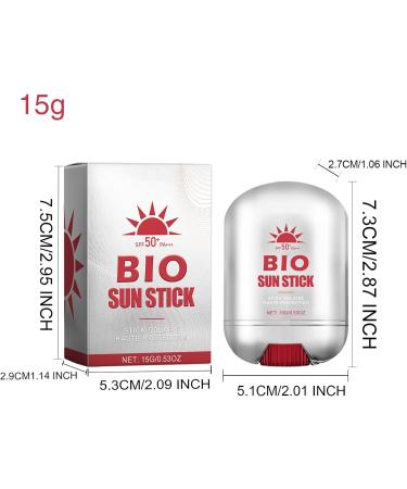 15g Sunscreen Stick | Spf50 Sunscreen Stick | Pa+++ Sunscreen Stick | Water-Resistant Sunscreen Stick Sunscreen Stick for Sensitive Skin for All Skin Types and Portability - Buy Online on SooperMarket.com