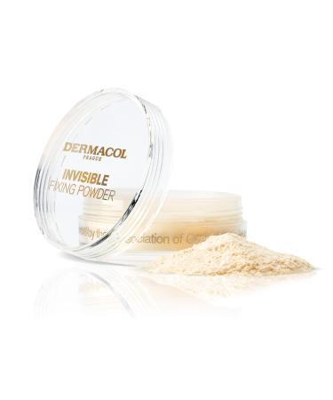 Dermacol - Invisible Fixing Face Powder Touch-proof Translucent Setting Powder for Oily Skin & Other Skin Types Loose Powder Makeup Frangrance-Free Matte Powder with Powder Puff Light 13.5 g
