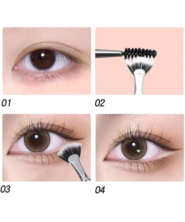 Anjoize Dolly Mascara Fan Brush Set - 120 Folded Fan-shaped Brushes for Precise Lash Separation and Lengthening - Buy Online on SooperMarket.com