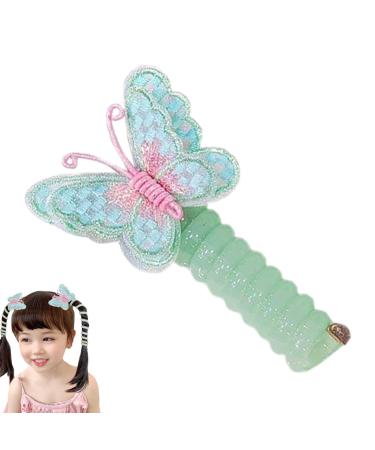 Neamou Phone Wire Hair Ties - Colorful Hair Ties - Ponytail Holders Hair Bands Hair Elastics Stylish Hair Tie For Trendy Hairstyles Girls Kids Green