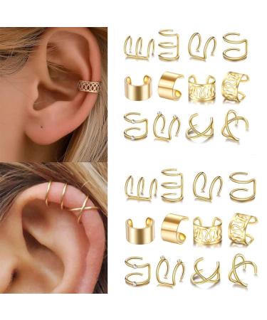 24 Pcs Gold Hair Braids Dreadlock Non-Piercing Ear Clip Beard Beads Cuffs for Women Men - Hair Accessories & Styling Jewelry Tools - Buy Online on SooperMarket.com