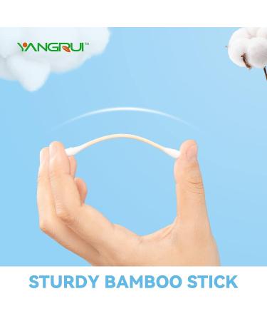 YANGRUI Cotton Swab 510 Count Bamboo Stick BPA Free Eco-friendly Cotton Buds - Pack of 1 - Buy Online on SooperMarket.com