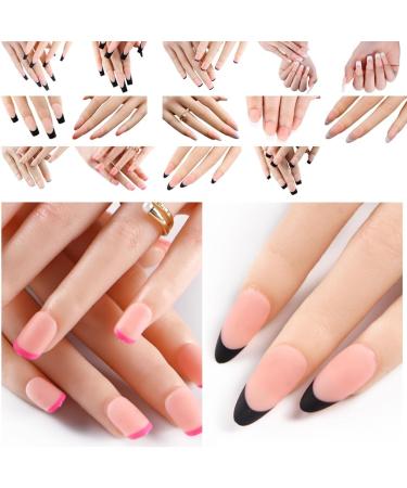 Ruarby 600x Full Cover Stick on Nail Artificial Nails French Tip False Nails Press On Nail Ballerinas False Nails for Woman MDF01 - Buy Online on SooperMarket.com