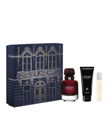 Givenchy L'interdit Rouge Christmas Gift Set (EDP 2.7 fl. oz + Body Lotion 2.5 fl. oz + EDP 0.42 fl. oz)