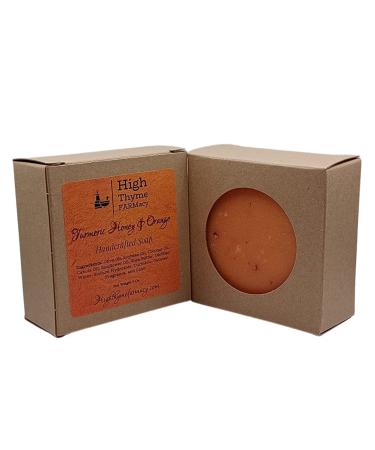 High Thyme FARMacy Turmeric Honey & Orange Soap - Moisturizing Bar with Organic Honey, Rolled Oats & Ginger - Buy Online on SooperMarket.com