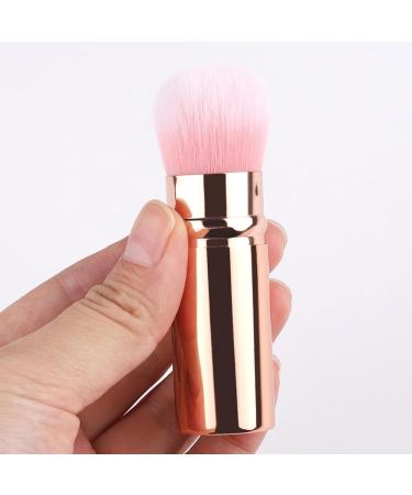 Teksome Portable Makeup Brush Travel Telescopic Cosmetics Brushes - Beginner Friendly Powder Brush for Foundation Sunscreen Bronzing Powder Gold - Buy Online on SooperMarket.com