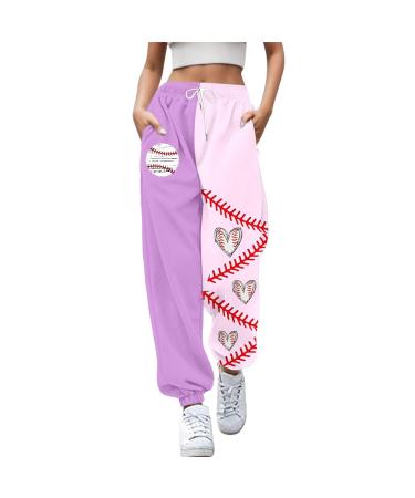 WILLBEST Sport Pants for Women Running Jogger Causal Workout Yoga Sweatpants Comfort Plain Trouser Jogging Bottoms with Pockets 2887-djufh-orange-3 XL
