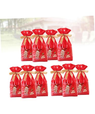 ORFOFE 10pcs Gingerbread Bags Elk Candy Bag Drawstring Bags for Candy Packing Bag Snowflake Crisp - Buy Online on SooperMarket.com
