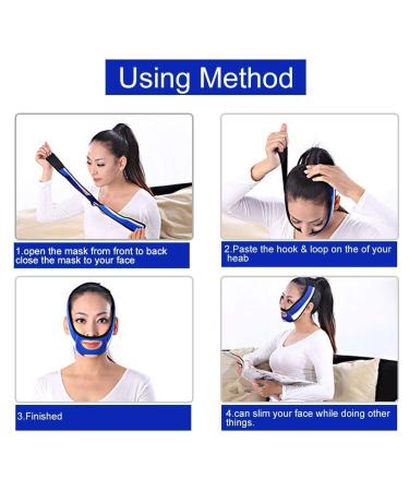Face Slimming Cheek Mask - Lifting & Tightening Skin Bandage for Double Chin Removal | Facial Relaxation Strap Belt for Sleeping - Buy Online on SooperMarket.com