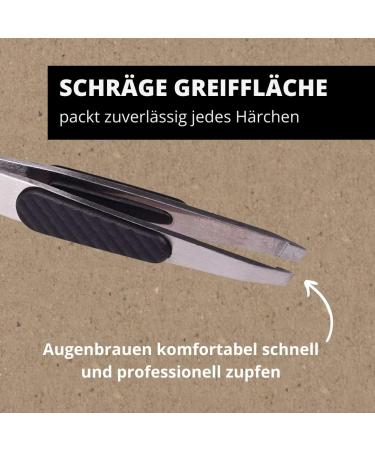Parsa Men Professional Tweezers 9.6 cm | Sloping Grip Eyebrow Plucking Tool - Precision Hair Removal - Buy Online on SooperMarket.com