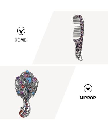 Uonlytech Vintage Handheld Magnifying Mirror Set - Antique Vanity Mirror and Comb Gift for Women and Girls - Buy Online on SooperMarket.com